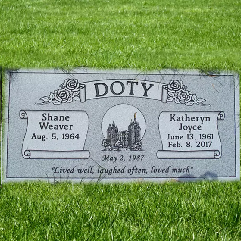 Companion Flush Mounts by Utah Headstone Design