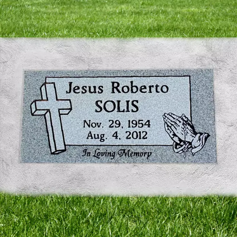 single flat marker 1 by Utah Headstone Design