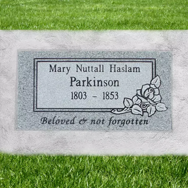 single flat marker 2 by Utah Headstone Design