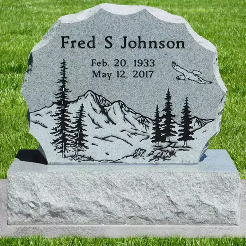 single monument 4 by Utah Headstone Design